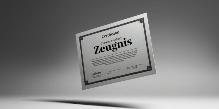 Zeugnis Definition Erklärung